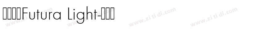 英文字体Futura Light字体转换